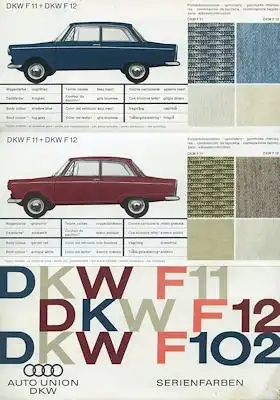 DKW F 11/12 F 102 Farben ca. 1965