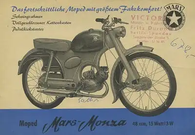 Mars Monza Prospekt ca. 1955