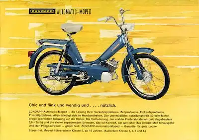 Zündapp Mofa Moped Automatic Programm 1971