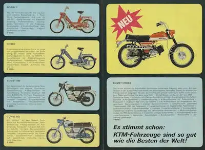 KTM Mopeds und Fahrräder Programm 1960er Jahre