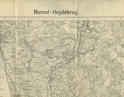 Reichskarte Einheitsblatt 1 Memel-Heydekrug 1929