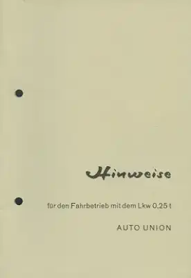 DKW Munga Bedienungsanleitung 1960er Jahre Reprint 2005