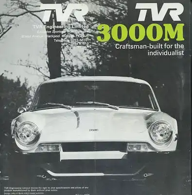 TVR 3000 M Prospekt 10.1976