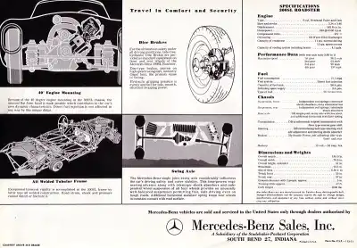 Mercedes-Benz 300 SL Prospekt 1950er Jahre