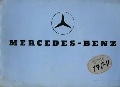 Mercedes-Benz Typ 170 V Prospekt 5.1937