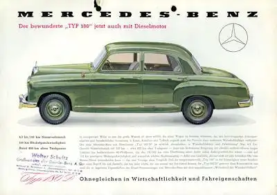 Mercedes-Benz 180 D Prospekt 1.1954