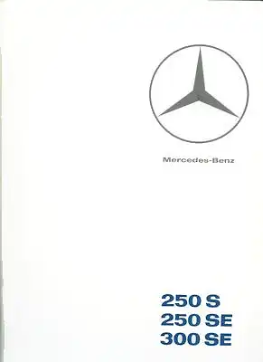 Mercedes-Benz 250S 250SE 300SE Prospekt 12.1965