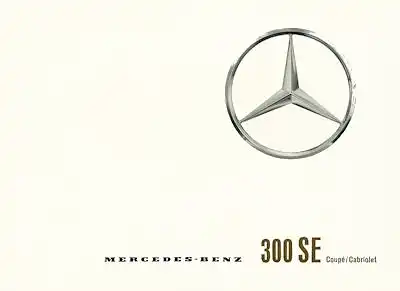 Mercedes-Benz 300 SE Coupe / Cabriolet Prospekt 12.1962