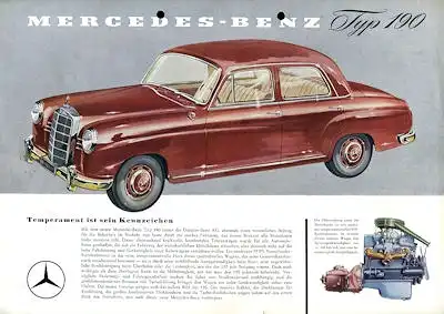 Mercedes-Benz 190 Prospekt 1956