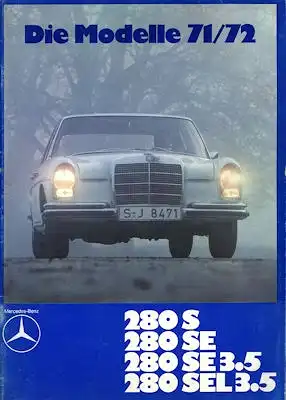Mercedes-Benz 280 S SE SE3.5 SEL3.5 Prospekt 1.1971