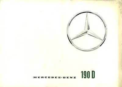 Mercedes-Benz 190 D Prospekt 7.1961