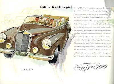 Mercedes-Benz 300 Prospekt ca. 1953