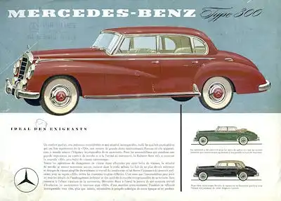 Mercedes-Benz 300 Prospekt ca. 1955 f