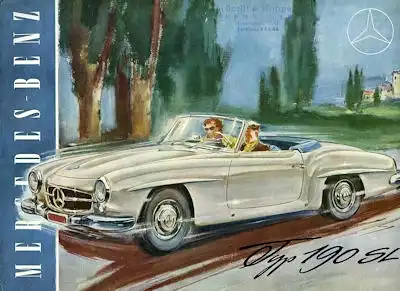 Mercedes-Benz 190 SL Prospekt ca. 1955