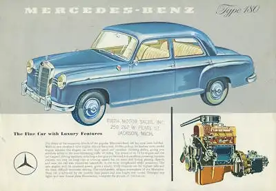 Mercedes-Benz 180 Prospekt ca. 1959 e