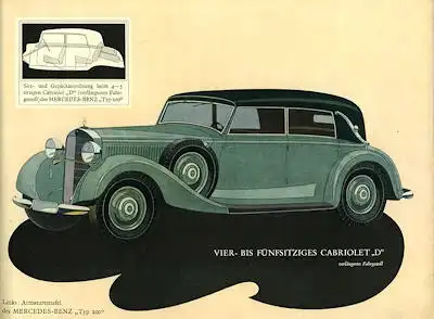 Mercedes-Benz Typ 200 Prospekt 1936