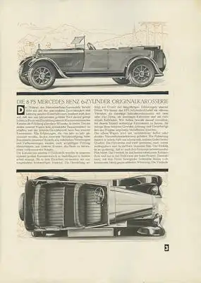 Mercedes-Benz 8/38 PS Prospekt 6.1927