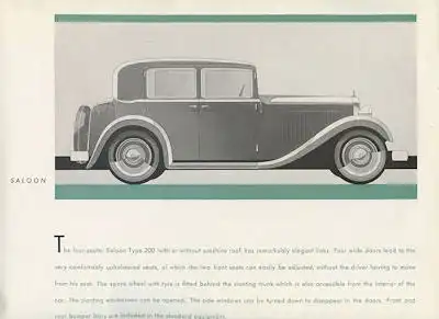Mercedes-Benz Typ 200 Prospekt 6.1933 e