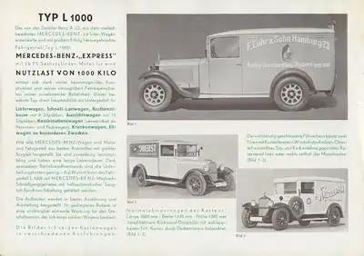 Mercedes-Benz Typ L 1000 Prospekt 1.1933