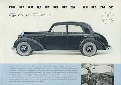Mercedes-Benz 170 S-V / S-D Prospekt 1954 f