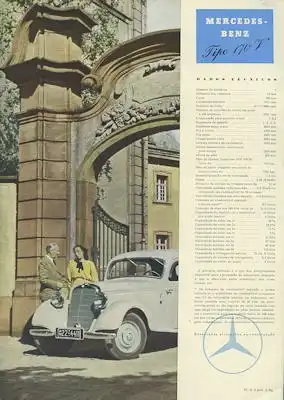 Mercedes-Benz 170 V Prospekt 1951 port