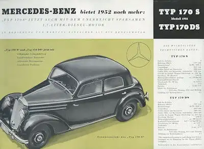 Mercedes-Benz 170 S / DS Prospekt 2.1952