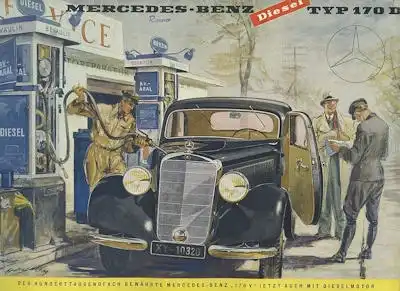 Mercedes-Benz 170 D Prospekt ca. 1950