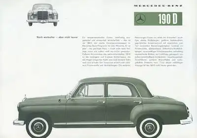 Mercedes-Benz 190 D Prospekt 7.1959