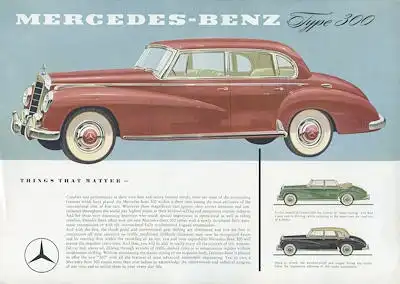 Mercedes-Benz 300 Prospekt ca. 1955 e