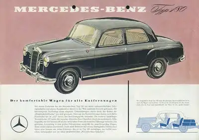 Mercedes-Benz 180 Prospekt ca. 1959