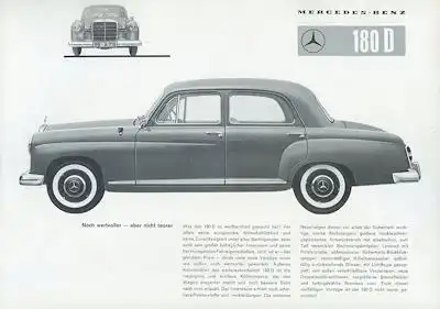 Mercedes-Benz 180 D Prospekt 7.1959