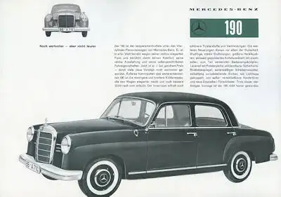 Mercedes-Benz 190 Prospekt 7.1959