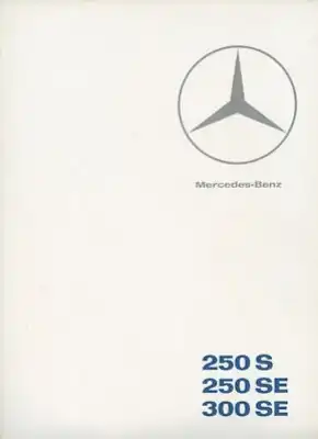 Mercedes-Benz 250 S SE 300 SE Prospekt 2.1967 it