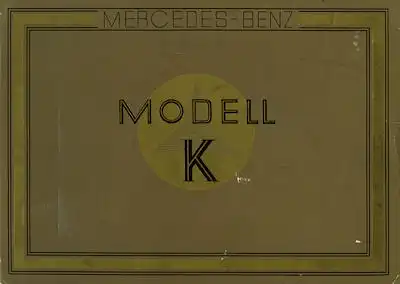 Mercedes-Benz Modell K Prospekt ca. 1926