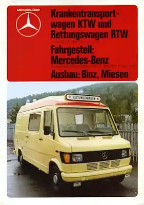 Mercedes-Benz KTW + RTW Prospekt 9.1977