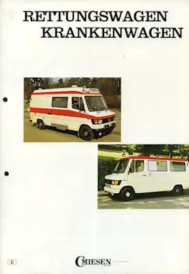 Mercedes-Benz Miessen Rettungswagen Prospekt 1983