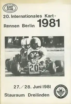 Programm Berlin 20. Kart-Rennen 27./28.6.1981