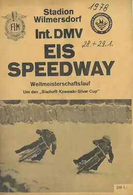 Programm 5. Berliner Eisspeedwayrennen 28./29.1.1978
