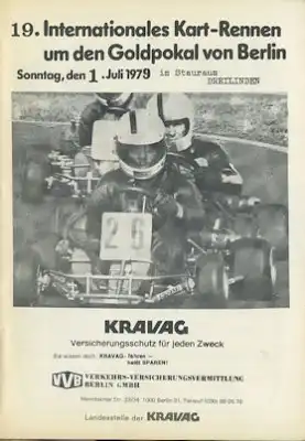 Programm Berlin 19. Kart-Rennen 1.7.1979