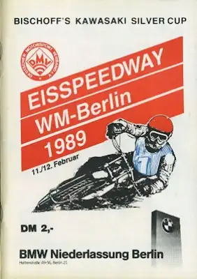Programm 16. Berliner Eisspeedwayrennen 11./12.2.1989