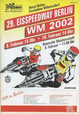 Programm 29. Berliner Eisspeedwayrennen 9./10.2.2002
