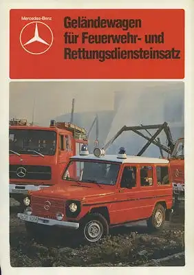 Mercedes-Benz Geländewagen für Feuerwehr Prospekt 2.1981