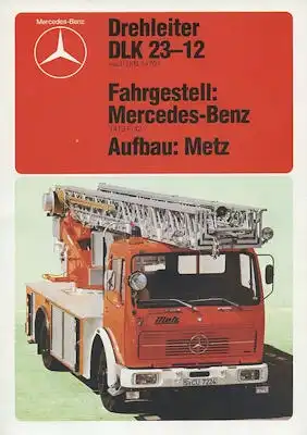 Mercedes-Benz Drehleiter DLK 23-12 Prospekt 7.1981