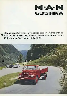 MAN Typ 635 HKA Prospekt 1960er Jahre