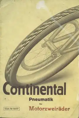 Continental Reifen Katalog für Motorzweiräder ca. 1910