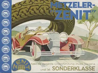 Metzeler Zenit Reifen Prospekt ca. 1930