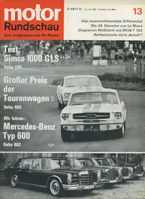 Motor Rundschau 1965 Heft 13