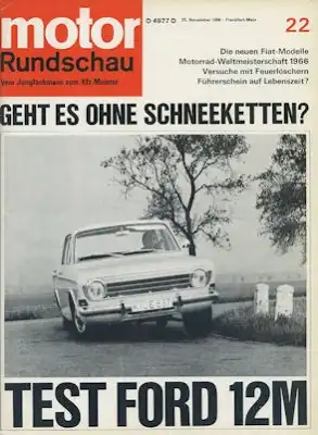 Motor Rundschau 1966 Heft 22