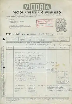 Victoria Bergmeister V 35 Rechnung 1955