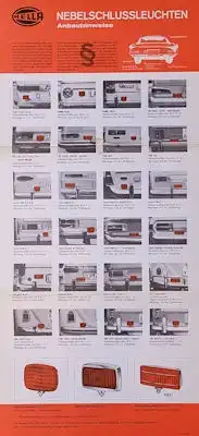 Hella Nebelschlussleuchten Anbauhinweise 1968